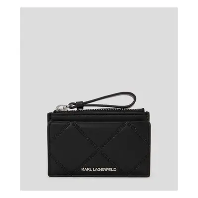 Pouzdro na platební karty karl lagerfeld k/skuare flap zip ch emboss black