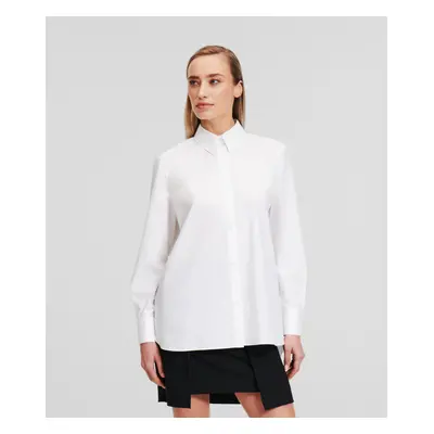 Košile karl lagerfeld signature tunic shirt white