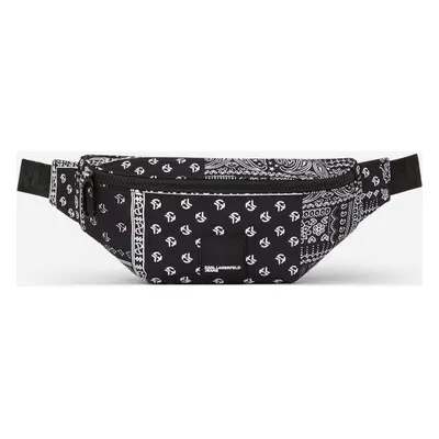 Ledvinka karl lagerfeld jeans urban nylon bumbag aop bandana black