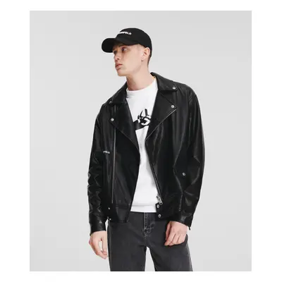 Bunda karl lagerfeld jeans klj regular faux leather jkt black