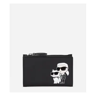 Pouzdro na platební karty karl lagerfeld k/ikonik 2.0 nylon zip ch black