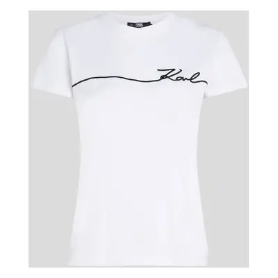 Tričko karl lagerfeld seasonal logo t-shirt white