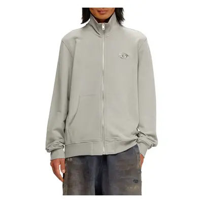 Mikina diesel s-ginni-zip-od sweat-shirt frost gray