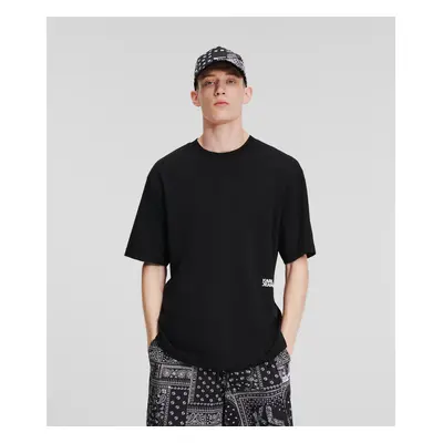 Tričko karl lagerfeld jeans klj regular bandana sslv tee black