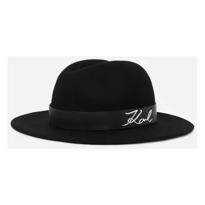 Klobouk karl lagerfeld k/signature fedora hat black