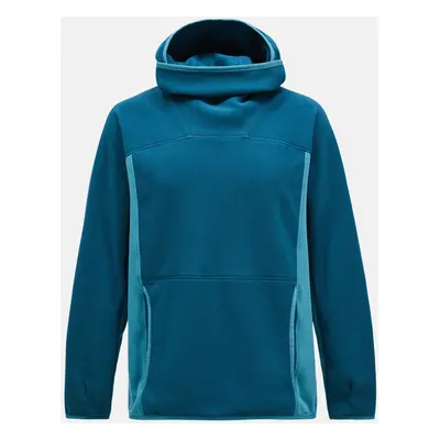 Mikina peak performance treeline fleece hood infinity teel