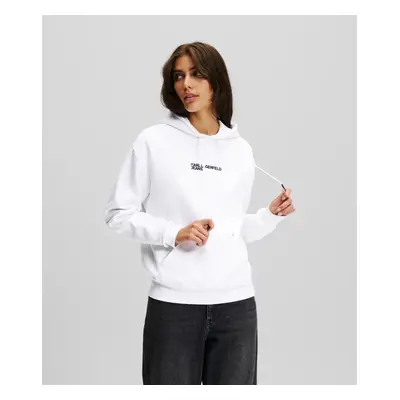 Mikina karl lagerfeld jeans klj relaxed karl hoodie white