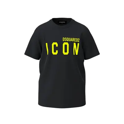 Tričko dsquared relax icon t-shirt black/yellow