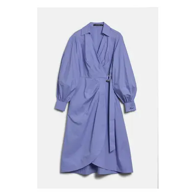 Šaty karl lagerfeld wrap shirt dress sweet lavender