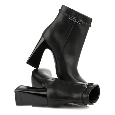 Kotníková obuv karl lagerfeld astra nova zip ankle boot black lthr