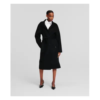 Kabát karl lagerfeld double face soft coat black