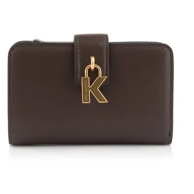 Peněženka karl lagerfeld k/lock md compact wallet dark chocolate