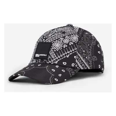 Kšiltovka karl lagerfeld jeans box logo bandana cap aop bandana black