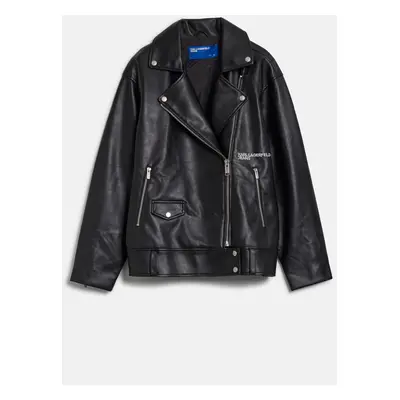 Bunda karl lagerfeld jeans klj oversized faux leather jkt black