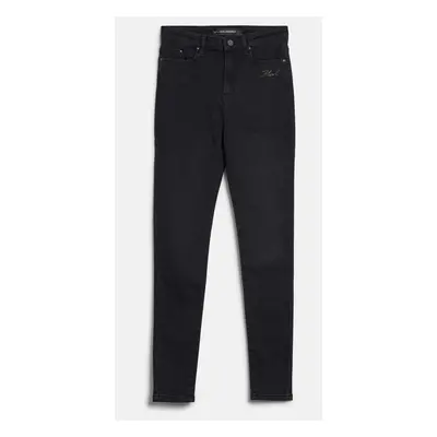 Džíny karl lagerfeld skinny denim pants black denim