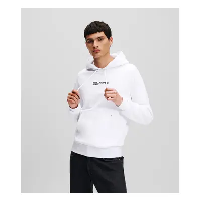 Mikina karl lagerfeld jeans klj regular karl hoodie white