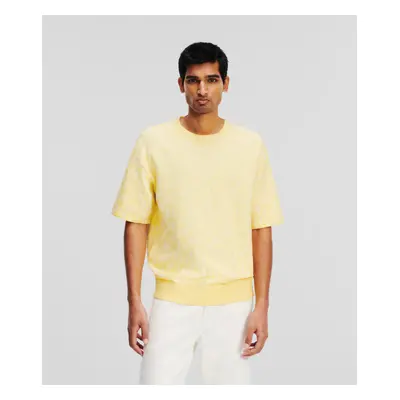 Svetr karl lagerfeld kl monogram knitted tee lemon drop