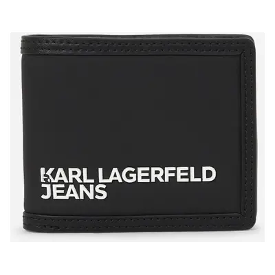 Pouzdro na platební karty karl lagerfeld jeans utility coated cardholder black