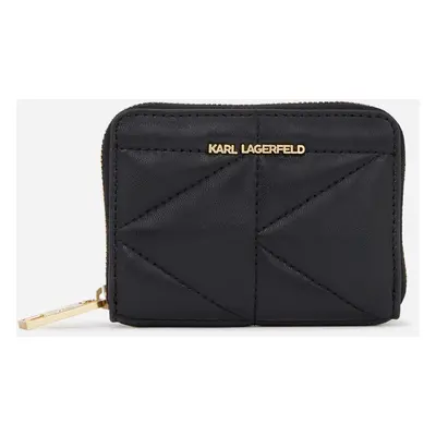 Peněženka karl lagerfeld k/kuilt sm zip around wallet black