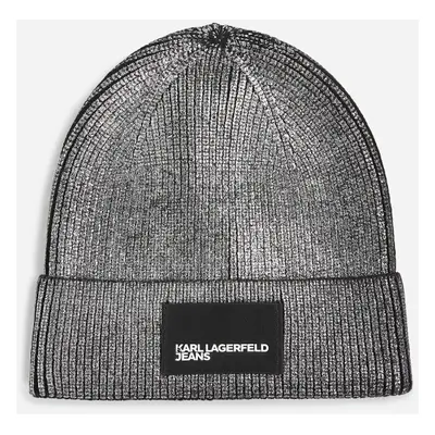 Čepice karl lagerfeld jeans klj coated beanie gunmetal