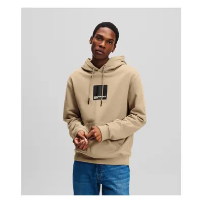 Mikina karl lagerfeld jeans klj reg box logo hoodie desert taupe