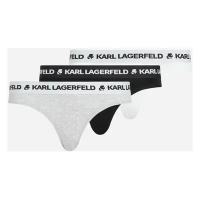 Spodní prádlo karl lagerfeld logo brief black/white/grey