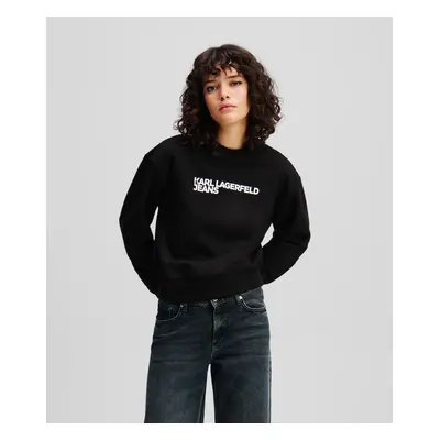 Mikina karl lagerfeld jeans klj reg essential logo sweat black