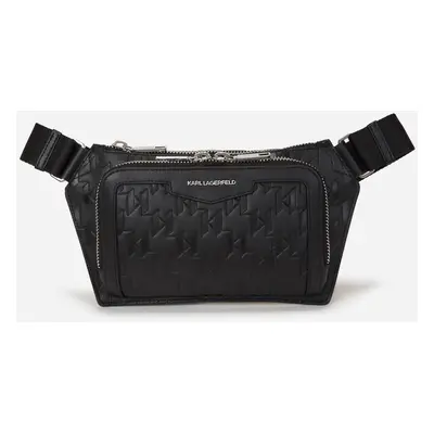 Ledvinka karl lagerfeld k/loom leather bumbag black