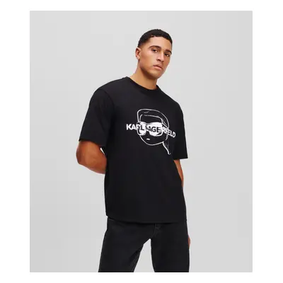 Tričko karl lagerfeld ikon graphic t-shirt black