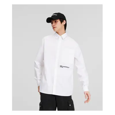 Košile karl lagerfeld jeans klj woven shirt white