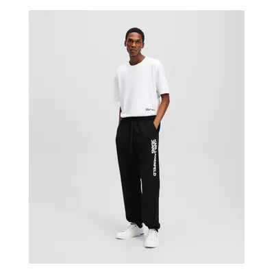 Tepláky karl lagerfeld jeans klj text logo slim sweatpant black