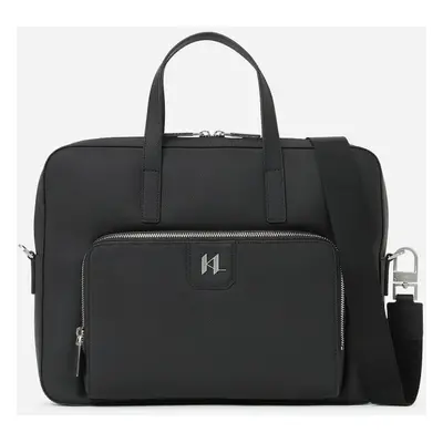 Taška na notebook karl lagerfeld k/monogram leather briefcase black