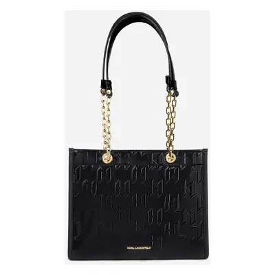 Kabelka karl lagerfeld k/skuare sp shiny mono md tote black