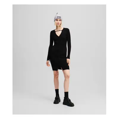 Šaty karl lagerfeld jeans klj knitted dress black