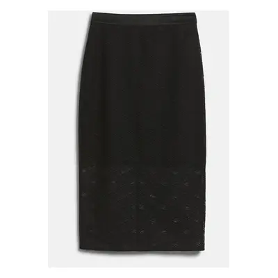 Sukně karl lagerfeld fan lace skirt black