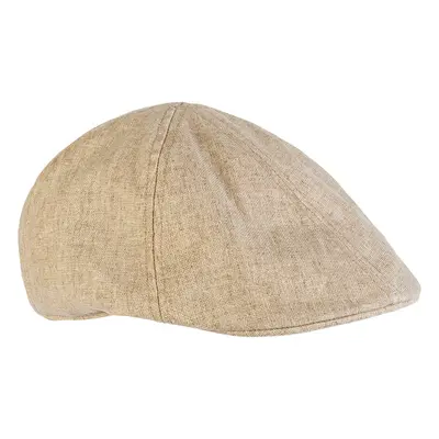 Čepice camel active flat cap linen sand