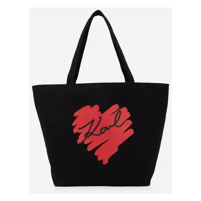 Taška karl lagerfeld k/hearts reversible shopper black