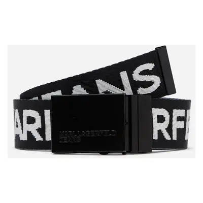 Opasek karl lagerfeld jeans klj reversible webbing belt black