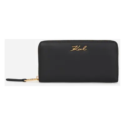 Peněženka karl lagerfeld k/signature continental wallet black/gold