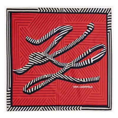 Šátek karl lagerfeld k/autograph silk scarf racing red