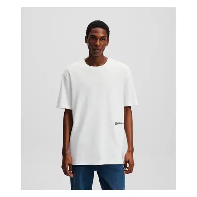 Tričko karl lagerfeld jeans klj relaxed ss karl tee white