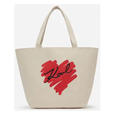 Taška karl lagerfeld k/hearts reversible shopper natural