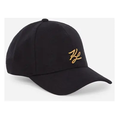 Kšiltovka karl lagerfeld k/autograph pin wool cap black