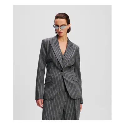 Blejzr karl lagerfeld pinstripe blazer quiet shade