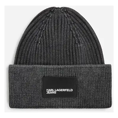 Čepice karl lagerfeld jeans klj washed beanie washed black