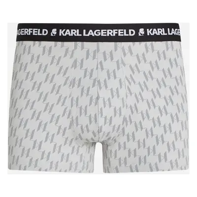 Spodní prádlo karl lagerfeld monogram aop trunk kl monogram aop black-grey