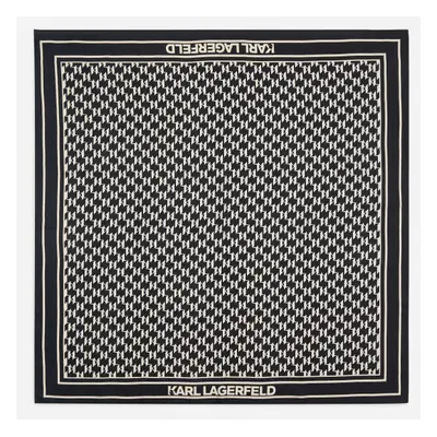 Šátek karl lagerfeld k/monogram silk scarf black/white