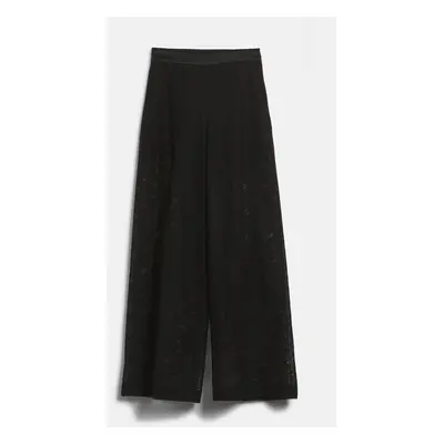 Kalhoty karl lagerfeld fan lace pants black