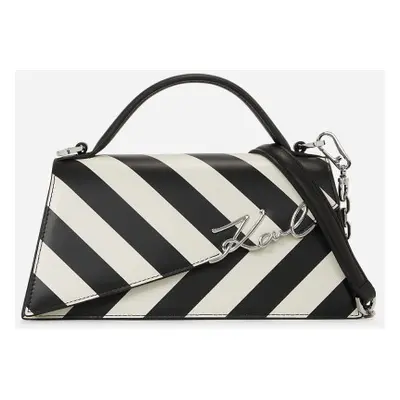 Kabelka karl lagerfeld k/signature sp slim crossbody small stripe black-white