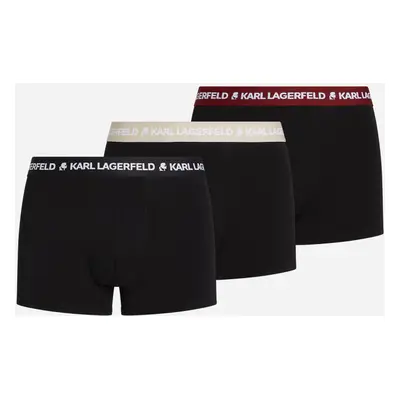 Spodní prádlo karl lagerfeld logo trunk colorband chateau grey-cabernet-blk